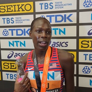 1.1K views · 42 reactions | ️ "Just let us do our thing and let us be athletes." After her bronze medal race at #WorldAthleticsChamps, former Trenton (NJ) star Athing Mu opened up about handling outside pressure and how she has evolved as an athlete. Full interview ➡️ https://flosports.link/44ru77S | MileSplit | Facebook