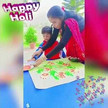 Hand print activity | Class Nursery | Bharat Swaroop Academy