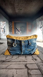 552K views · 7K reactions | Amanti del DIY e dello stile unico, attenzione!  Vi mostro un piccolo spoiler di come realizzare una pochette super cool da vecchi jeans, impreziosita da borchie ed ecopelle che fanno la differenza. Tutorial completo nel mio canale YouTube  # # #jeanslovers #pochette #JeansBag #faidate #tutorialvideo #riciclo #fashion #creativity #diybag | KIKA Tutorial Creativi | Facebook