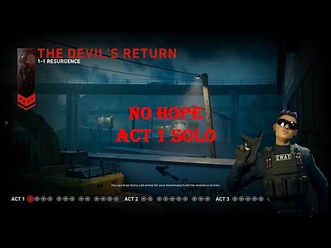 Back 4 Blood - No Hope Act 1 Solo - Full Playthrough (June Update)