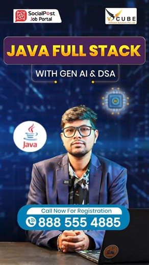 Java Full Stack with Gen AI & DSA | Best Training at V Cube #javafullstack #itjobs #ytshorts #vcube