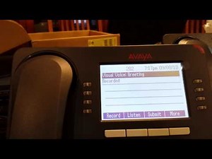 Record Greeting on Avaya IP office Visual Voicemail