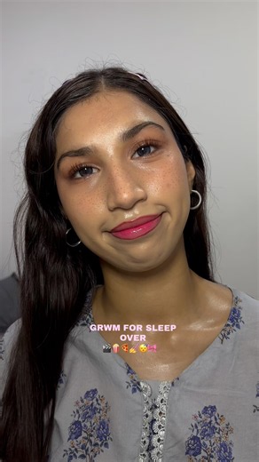 GRWM for sleepover 😴 #grwm #sleepover #browneyemakeup #naturalmakeuplook #nomakeup