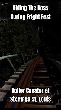 Riding The Boss at Fright Fest - Roller Coaster at Six Flags St. Louis - (Full video on channel)