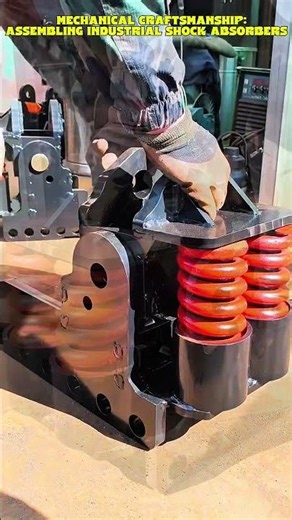 🦾 Mechanical Craftsmanship: Assembling Industrial Shock Absorbers #works #skills #machine #steel