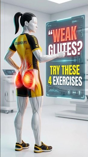 Weak Glutes? Try These 4 Exercises! 🍑 Fix Back Pain Fast