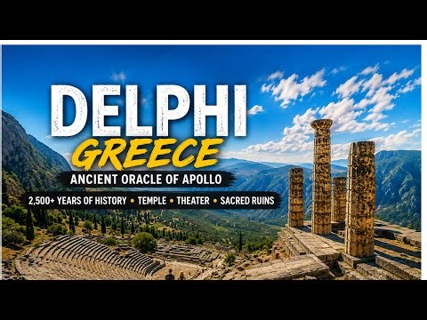 Walking Ancient Delphi Greece | Temple of Apollo, Theater & Mount Parnassus