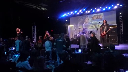Sebastian Bach’s dedication to Ace Frehley last night at the Dania Beach Casino.”Shock Me”. | Brian Quick