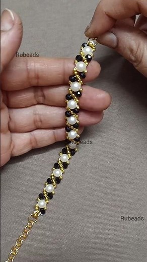 Easy Bracelet tutorial for beginners Pearl Bracelet Making Tutorial