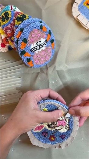 Easter Punch Needle Pattern #8 🐰💖 Bunny with Heart & Flowers #punchneedle