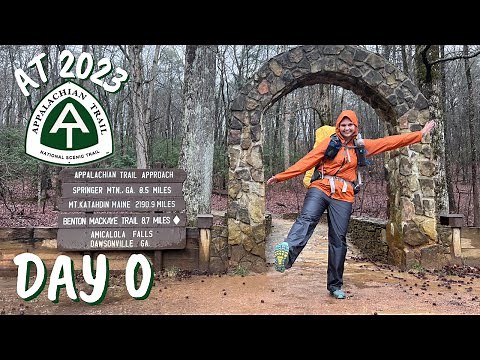 Day 0 Appalachian Trail Thru hike 2023 | traveling to the A.T. and hiking the Amicalola Falls Stairs