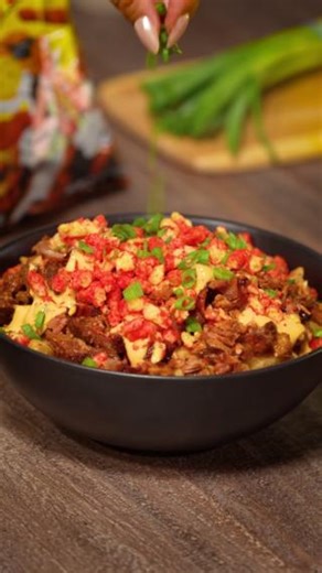 We took every craving and put it on one plate. 🔥 Full recipe here: https://idahopotato.com/recipes/cheesy-flamin-cheeto | Famous Idaho Potatoes