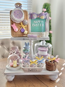Easter Tier Tray | Peeps Treats | Fake Bake | Cookies | Easter Sweets - Etsy