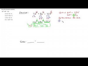 Factor Trinomial with GCF and Resulting Leading Coefficient of +1