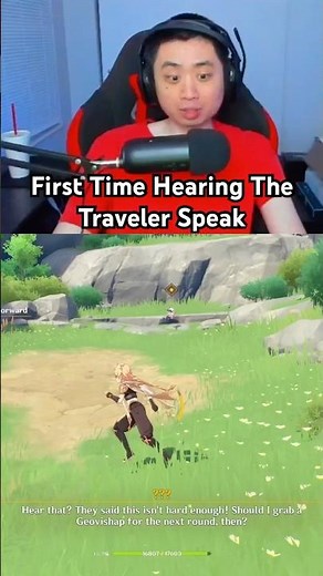 First Time Hearing The Traveler Speak #genshinimpact #genshin #aether