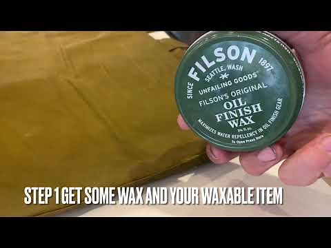Fall is waxing season! Waxing Filson Tin cloth