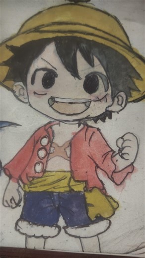 Luffy drawing Day 8 anime character cute style drawing challenge