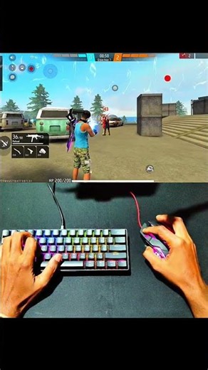 Free Fire Gaming keyboard mouse🖱️⌨️📲 Gameplay #mixpro #geekgamer #shorts #shortsviral #youtubeshorts