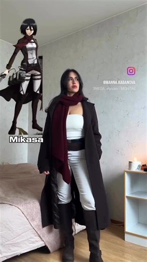 Maayan or Manna Kabanova on Instagram: "Attack On Titan Outfits❤️‍🔥follow for more anime fits! . . . #anime #animeoutfits #explore #manga #animelove #animecosplay #cosplay #cosplaygirl #animes #attackontitan #attackontitancosplay #animeedits #attackontitanedit"
