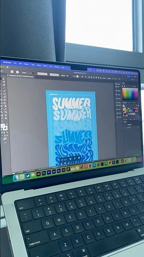 🌊 10분 디자인 루틴, 자유로운 여름 포스터 만들기 (Illustrator)