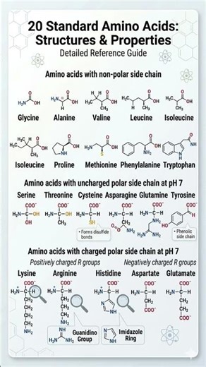 All 20 Amino Acids Structures: Easy Revision Trick! 🧬🔥 #motivation #csirnet #lifescience #jpscjet