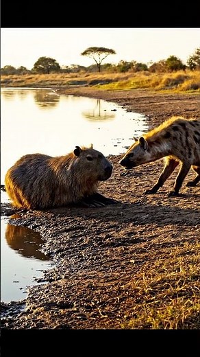 Hyena Attacks Capybara – Instant Regret