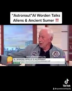 Astronaut Alfred Worden Talks Aliens & Ancient Sumer On Good Morning Britain 🛸😂‼️- ▫️ Alfred Merrill Worden (February 7, 1932 – March 18, 2020) was an American test pilot, engineer and NASA astronaut who was command module pilot for the Apollo 15 lunar mission in 1971. One of 24 people to have flown to the Moon, he orbited it 74 times in the command module (CM) Endeavour. Follow Question Antiquity for more❕ . . . . . . . #Alternativefacts #Freemasons #Flatearth #Nasalies #Hollowearth #fyp #for
