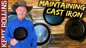 26K views · 1.7K reactions | We've got a lot of new viewers so I wanted to go over a couple of tips on mainting your cast iron. Step by step instructions can be viewed and printed here: https://kentrollins.com/maintenance-for-cast-iron/ Watch the full video on YouTube here: https://www.youtube.com/watch?v=RlMjBVajilc&t=13s | Kent Rollins | Facebook