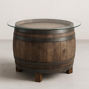 Wine Barrel Coffee Table Plan | DIY Rustic Furniture Blueprint (PDF) - Etsy Canada