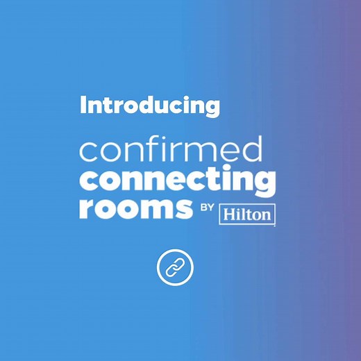 Book and instantly confirm your connected rooms at Hilton.com or the Hilton Honors app. It’s the only reliable way to stay with your squad. | Hilton