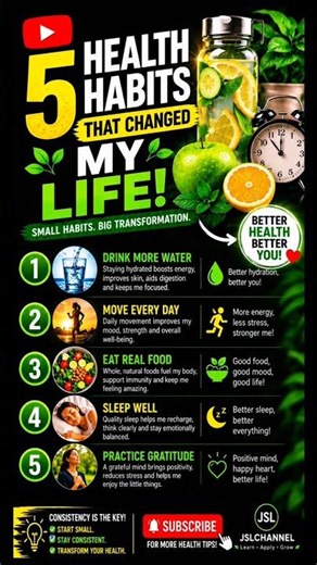 Daily Habits for a Healthier & Happier Life #youtubeshorts
