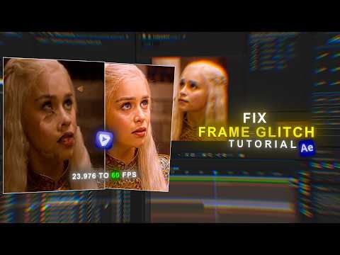 One Frame Glitch Fix in After Effects ⚡ | Smooth FPS Trick | Topaz AI | After Effects Tutorial