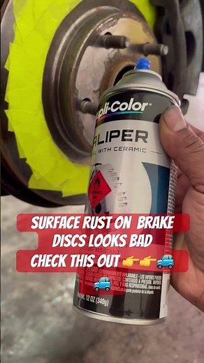Rust#brake disc Rust#how to prevent brake disc rust#DIY clean brakes#car dis/calliper paint