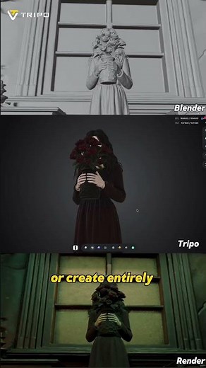 Tripo x Blender ｜How to Recreate an Iconic Obsession Scene in 3D in Just 1 Hour？