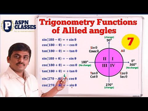 Trigonometric Functions of Allied angles class 11th || Call 1th Trigonometric Functions