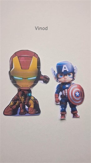 Chibi iron man with Captain America #headswap #views #ytshorts #cartoon