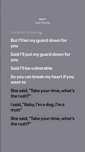 MUTT - Leon Thomas (Lyrics)