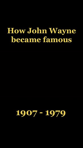How John Wayne became famous. #JohnWayne #MarionMorrison #TheDuke #Duke