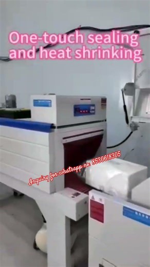 Carton Box Cello Tapping Side-Sealer Shrink Wrapping Machine Full Automatic Line 8530618305 #shorts