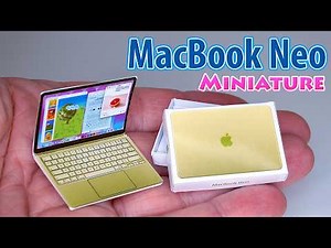 How to Make a MINI MacBook NEO + Unboxing! 🤯 Easy Paper Crafts for Dolls (1/6 Scale)