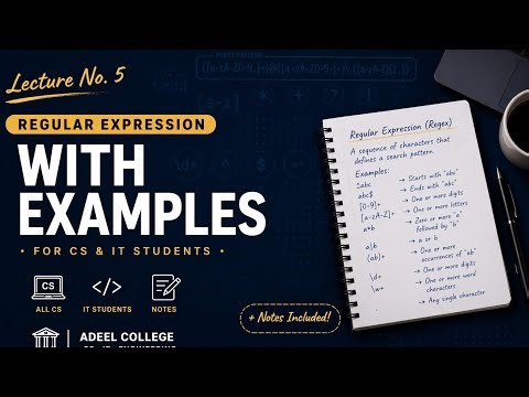 Theory of Automata Lecture 5 | Regular Expression with Examples | TOA in Urdu Hindi 💯