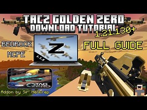 TaCZ Golden ZERO V1.0 Download Tutorial (Full Guide) | 3D Gun Addons for Minecraft MCBE/PE 1.21.130+