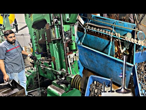Can You Guess How This Engine Head Valve is Created? | Mass Production Process of Engine Valves