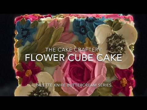 How To Make a Palette Knife Flower Cake - Tutorial