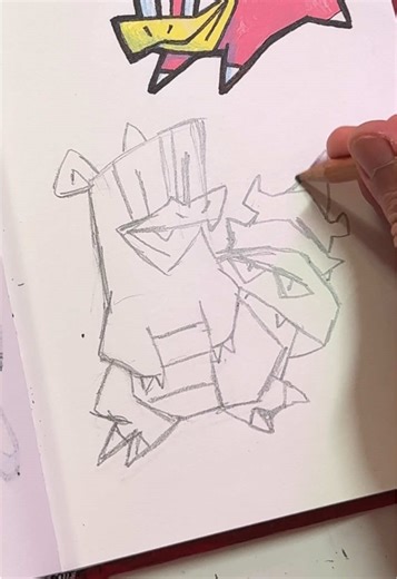 Drawing Slowbro! 💕 #pokemon #drawing #illustration #sketchbook #pokemonlegendsza