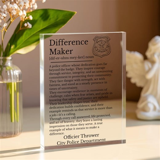Police Academy Graduation Gifts, Personalized Police Officer Gift Acrylic Plaque, Law Enforcement Graduation Keepsake, Police Academy - Etsy