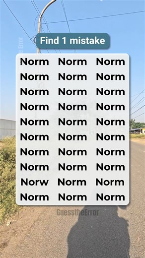 Spot the typo hiding in the word Norm! 🔍 | Guess the Error