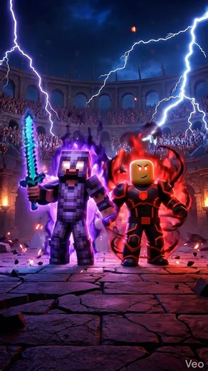 When Minecraft & Roblox characters use 100% of their power 🤯⚡️ #shorts #trend