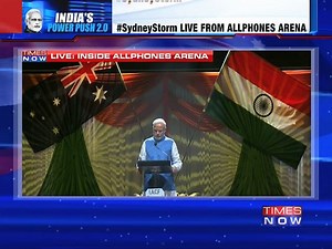 Narendra Modi's speech at Sydney's Allphones Arena - Part 1