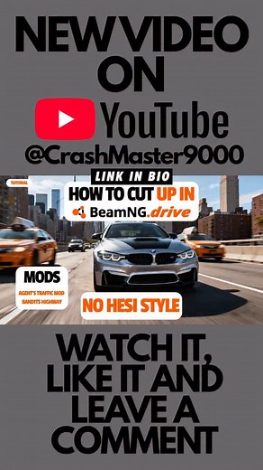 New video on YouTube! Go watch it and learn how to set up busy highway driving in BeamNG drive! https://youtu.be/p0cu4rWz5M4 #beamngdrive #cars #viral #crash #fyp #foryou #gaming #tutorial | CrashMaster9000